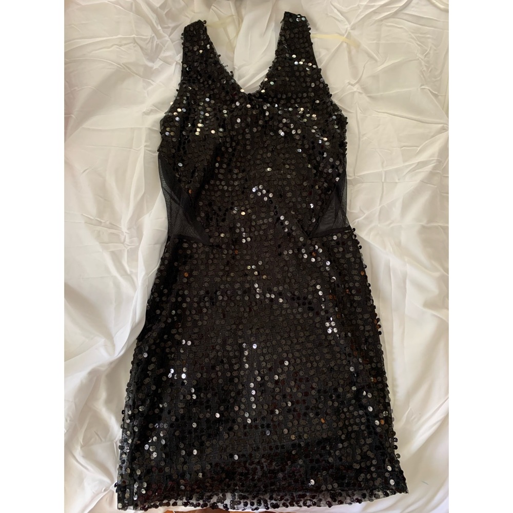 Black Sequin Dress Small
